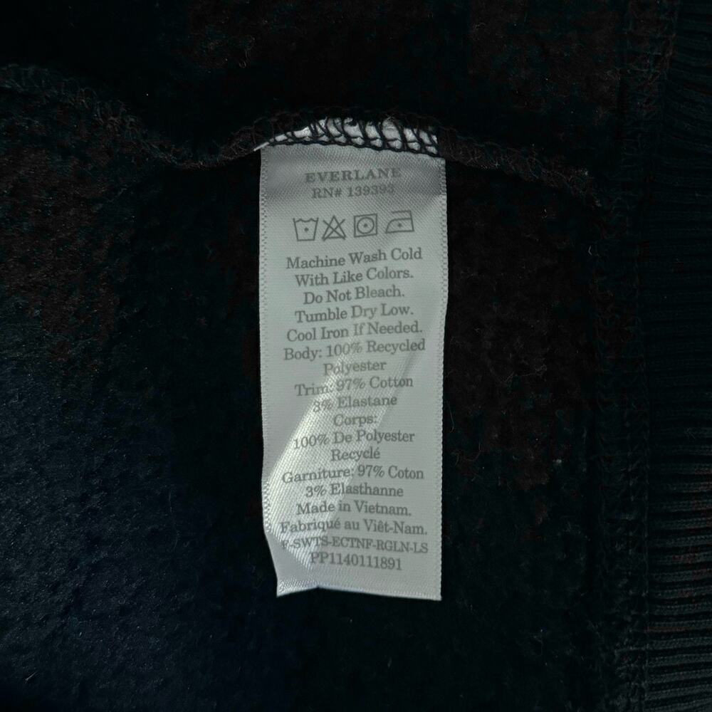 Everlane The ReNew Fleece Raglan Sweatshirt in Dark Navy Size S - Picture 9 of 9